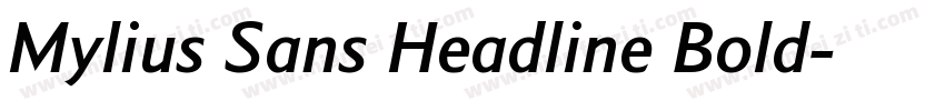 Mylius Sans Headline Bold字体转换